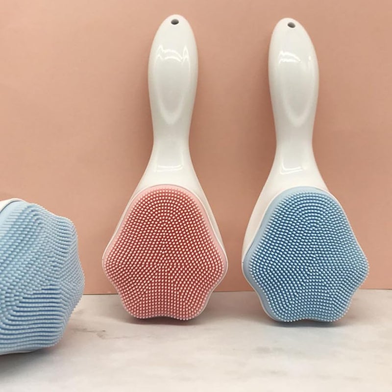 Silicone Facial Cleansing Brush Set For Sensitive Skin Deep Pore Cleanser Massage - Image 3